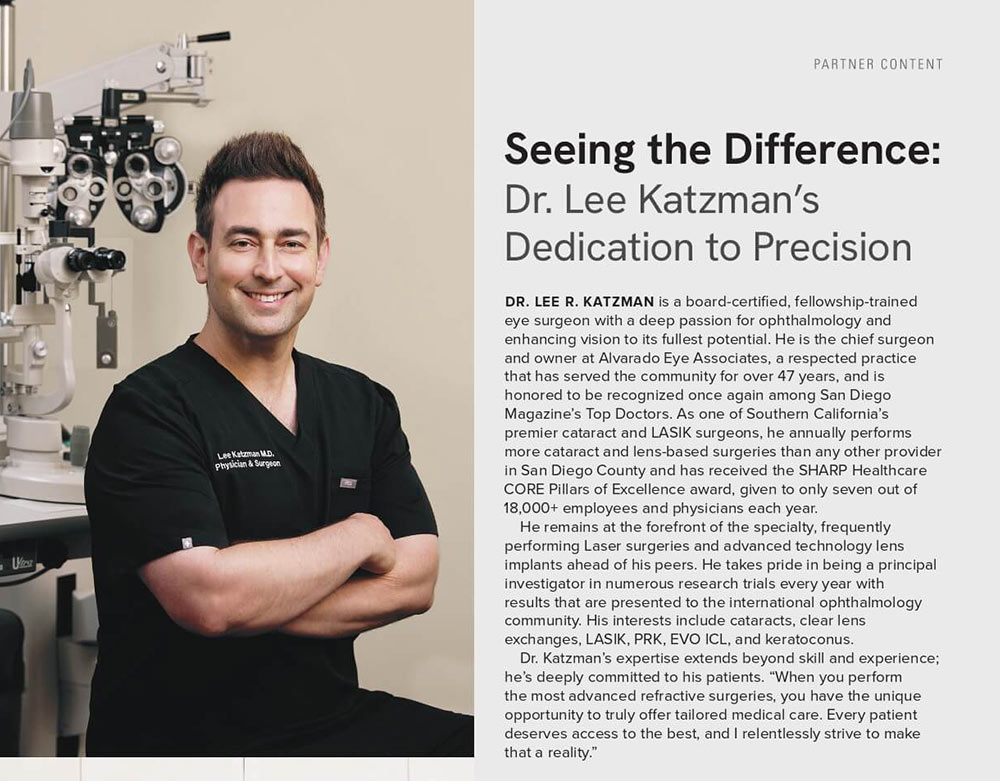Dr. Lee Katzman on magazine cover